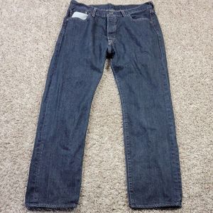 Levis 501 Jeans Mens 34x30 actually 28.5" Straight Denim Button Fly *Flaw*